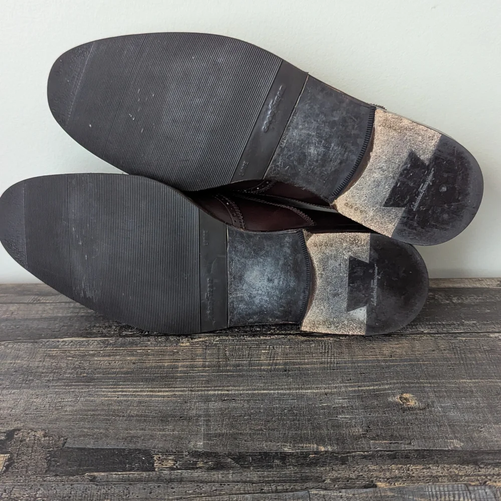 Salvatore Ferragamo Men's Brown Leather Brogue Loafer - Picture 9 of 10